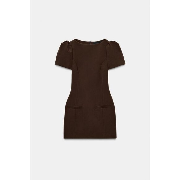 ZARA SHORT PLEATED POCKET DRESS - Picture 6 of 8